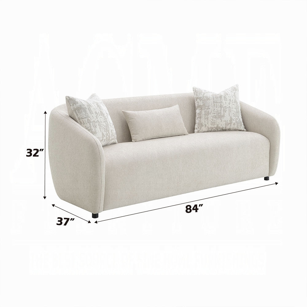Etienne Beige Linen Sofa Collection by Acme