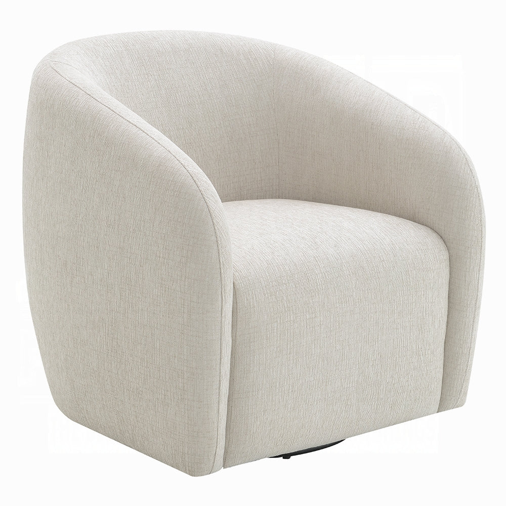 Etienne Beige Linen Swivel Chair LV03582