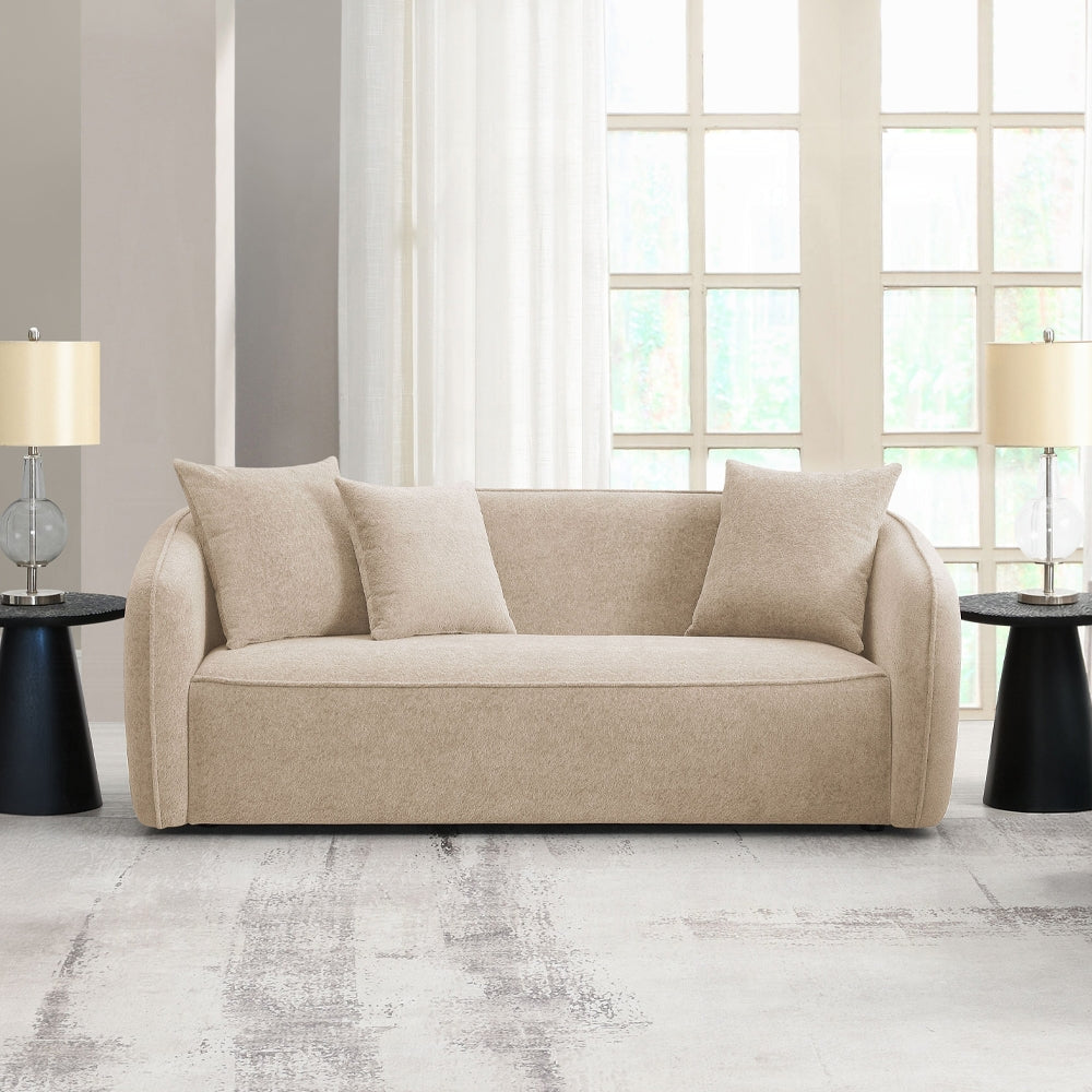 Keith Beige Chenille 2 Pc Sofa Set