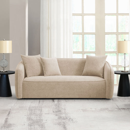 Keith Beige Chenille 2 Pc Sofa Set
