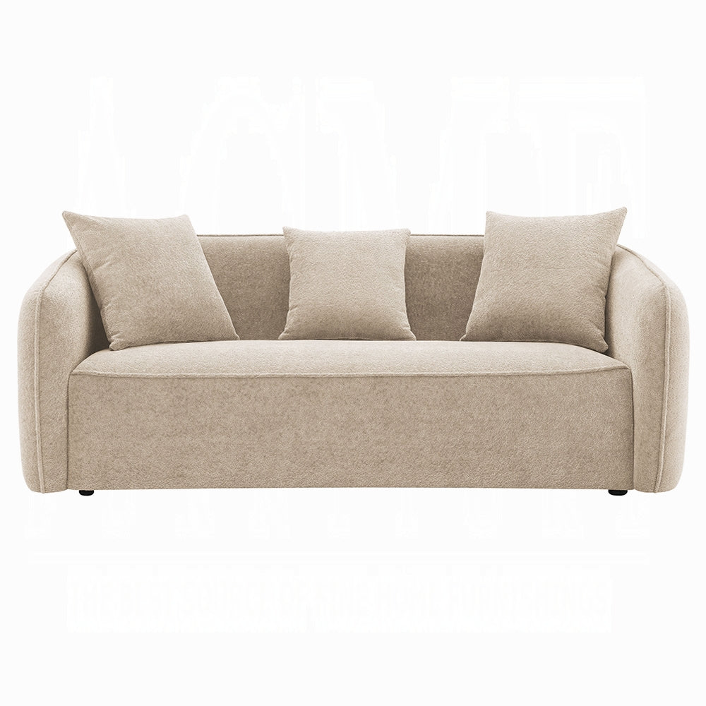 Keith Beige Chenille 2 Pc Sofa Set