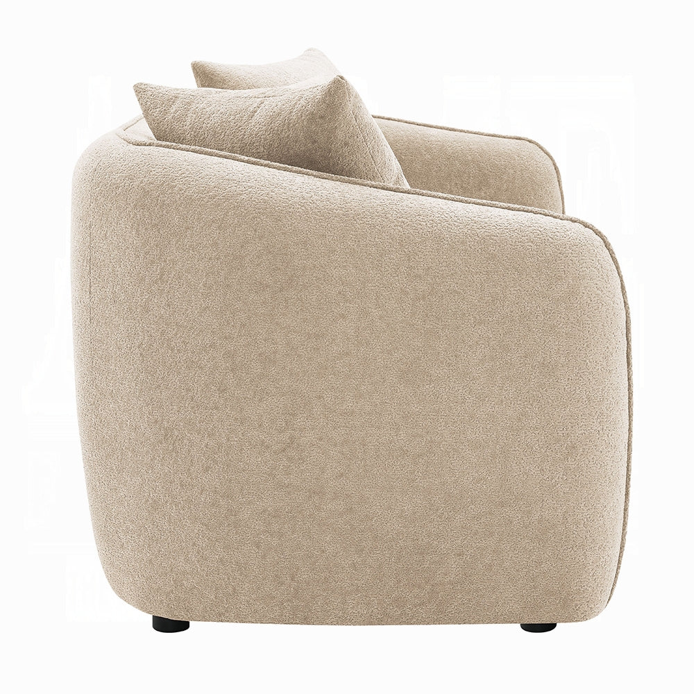 Keith Beige Chenille 2 Pc Sofa Set
