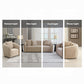 Keith Beige Chenille 2 Pc Sofa Set