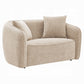 Keith Beige Chenille 2 Pc Sofa Set
