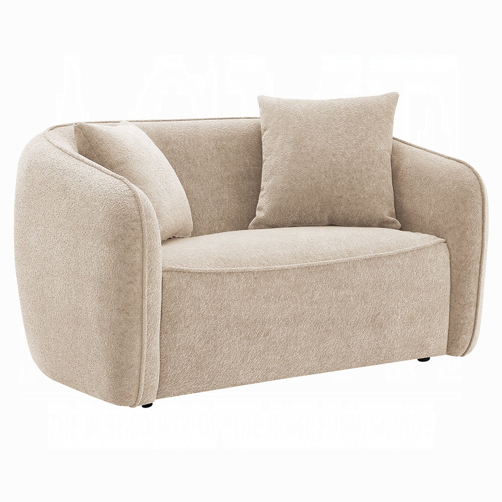 Keith Beige Chenille 2 Pc Sofa Set