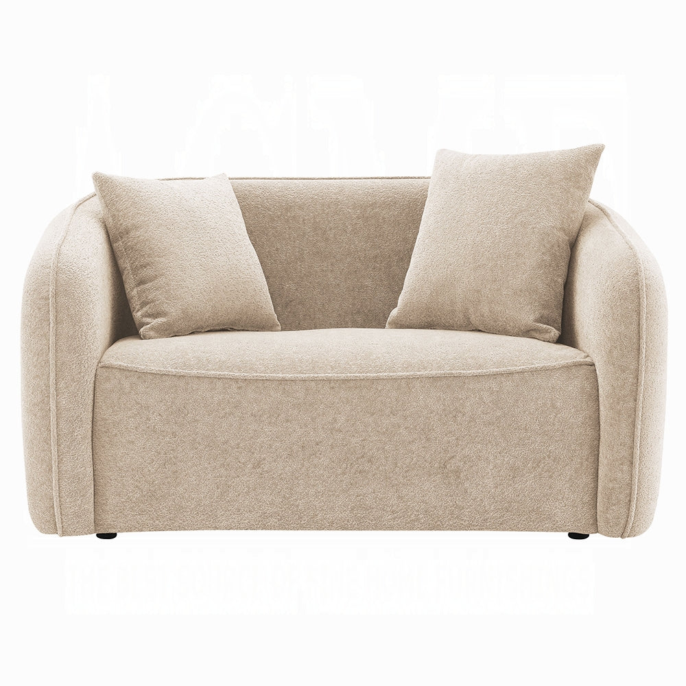 Keith Beige Chenille 2 Pc Sofa Set
