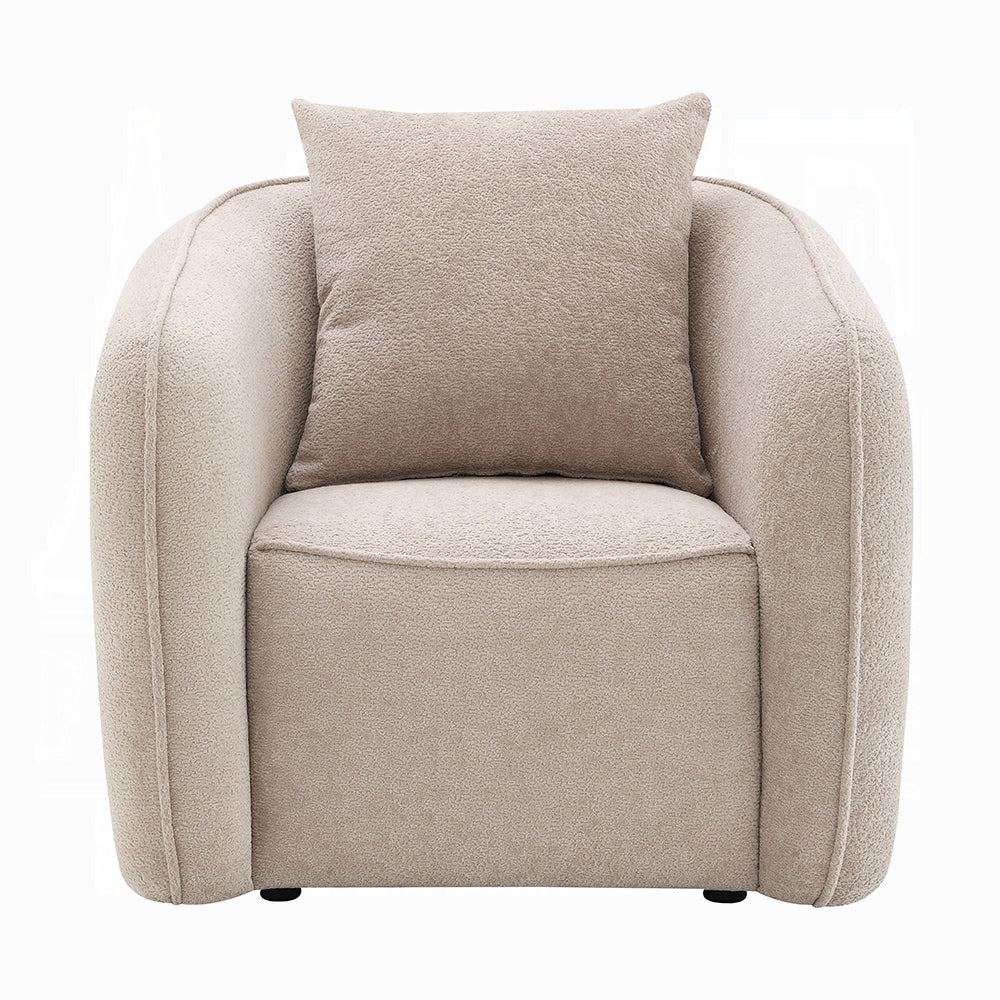 Keith Beige Chenille Chair LV03612