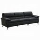 Eileen Black Top Grain Leather Sofa Set
