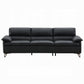 Eileen Black Top Grain Leather Sofa Set