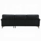 Eileen Black Top Grain Leather Sofa Set