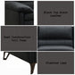Eileen Black Top Grain Leather Sofa Set