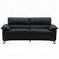 Eileen Black Top Grain Leather Sofa Set