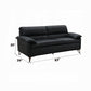 Eileen Black Top Grain Leather Sofa Set