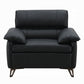 Eileen Black Top Grain Leather Chair LV03702