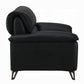 Eileen Black Top Grain Leather Chair LV03702