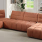 Loanna Red Linen Modular Sectional
