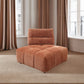 Loanna Red Linen Modular Sectional