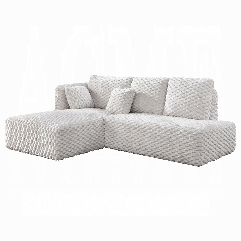 Manya Ivory Corduroy Sectional Sofa