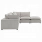 Marisa 8 Pc Modular Beige Boucle Sectional