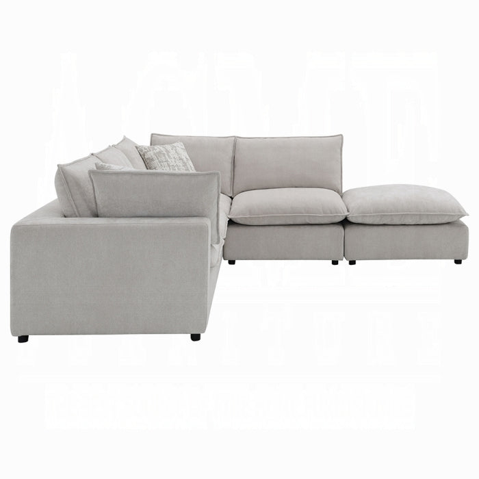 Marisa 8 Pc Modular Beige Boucle Sectional