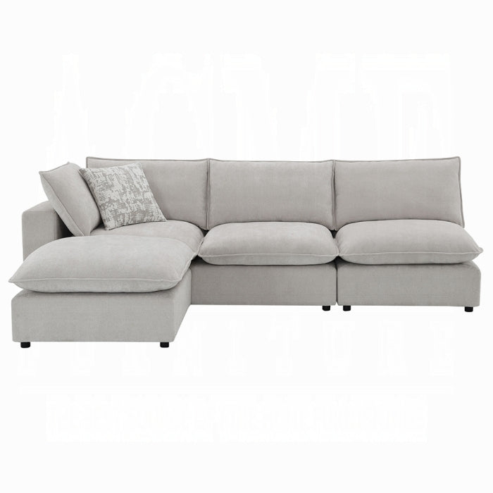 Marisa 8 Pc Modular Beige Boucle Sectional