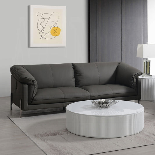 Tadi Gray Top Grain Leather Sofa Collection