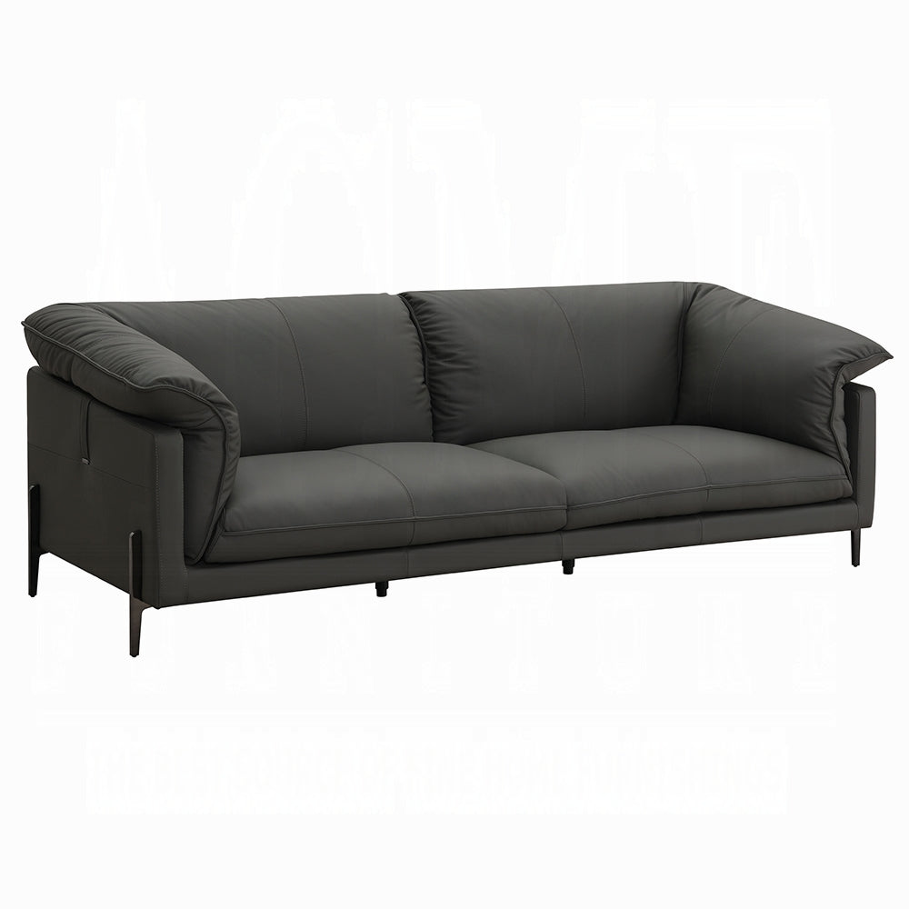 Tadi Gray Top Grain Leather Sofa Collection