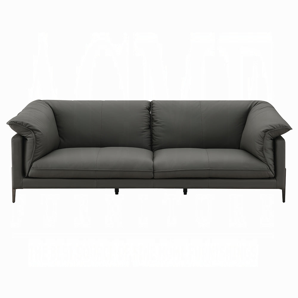 Tadi Gray Top Grain Leather Sofa Collection