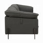 Tadi Gray Top Grain Leather Sofa Collection