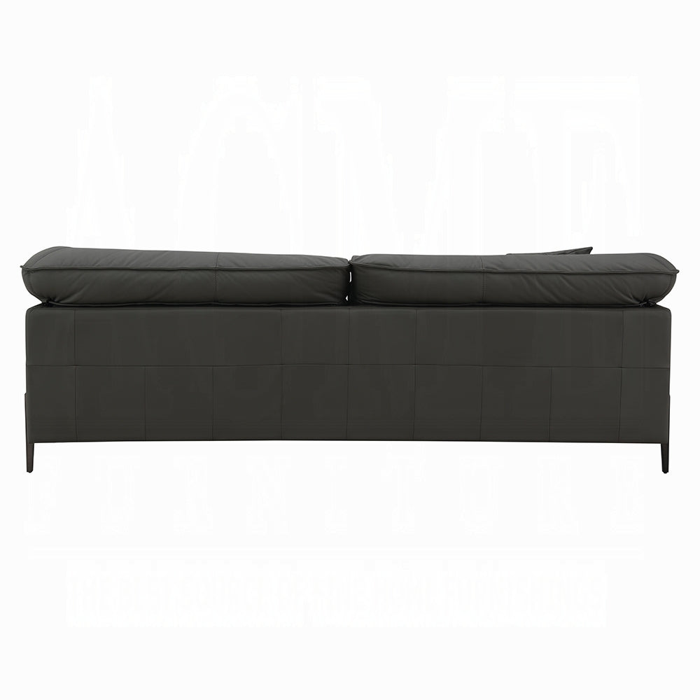 Tadi Gray Top Grain Leather Sofa Collection