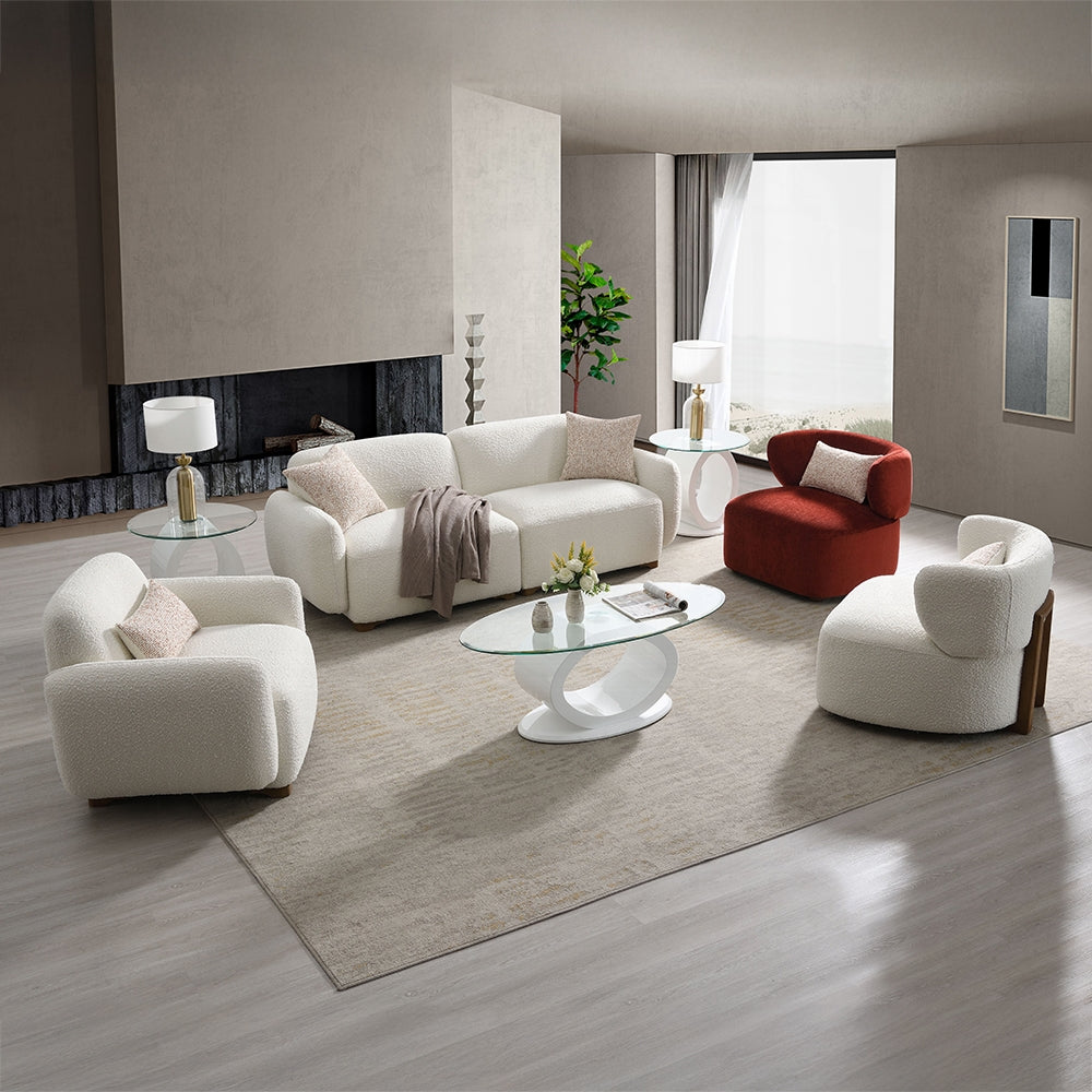 Darius LV04540 Beige Boucle Sofa Collection