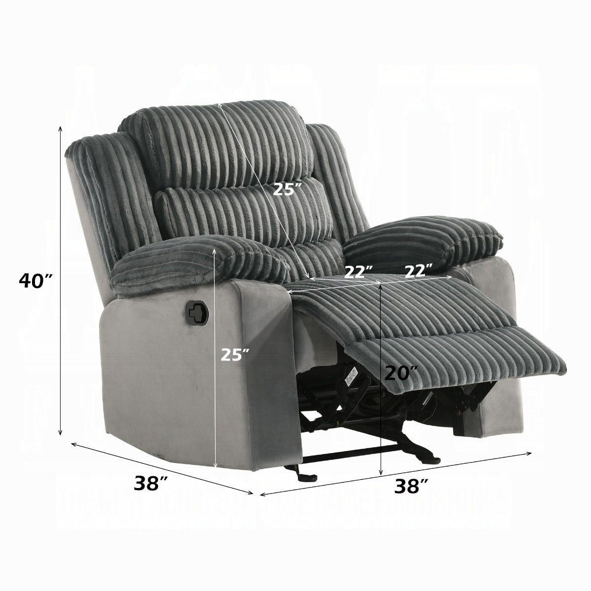 Lesley Gray Glider Recliner LV04622