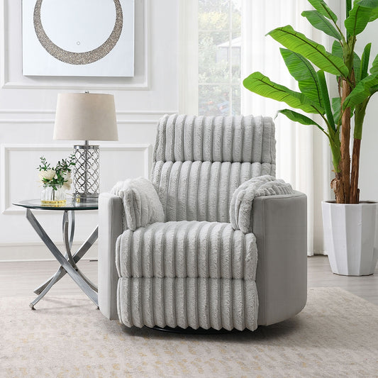 Emee Gray Corduroy Recliner LV04640