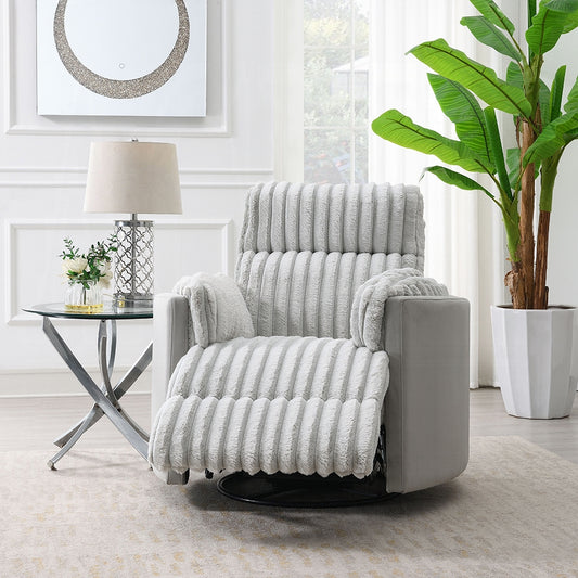 Emee Gray Corduroy Recliner LV04640