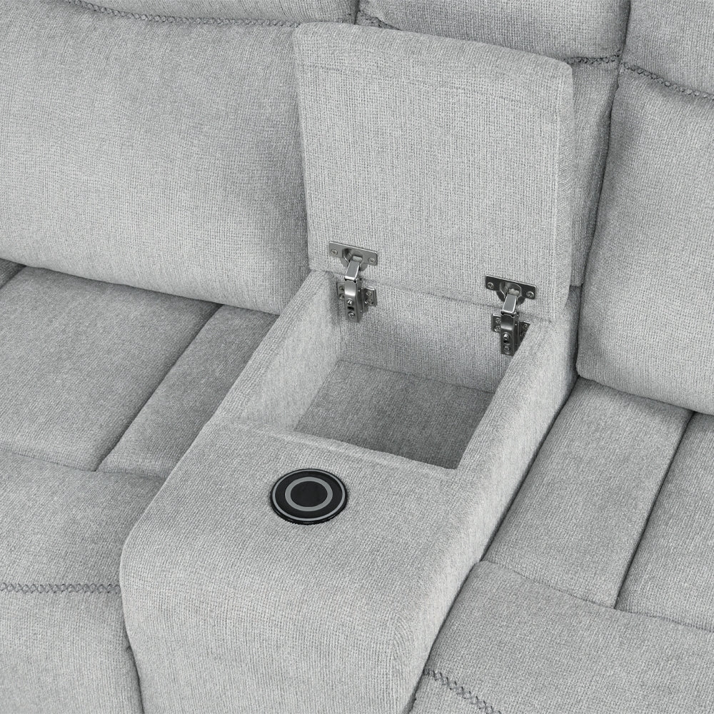 Gayla 2 Pc Beige Chenille Motion Sofa Collection