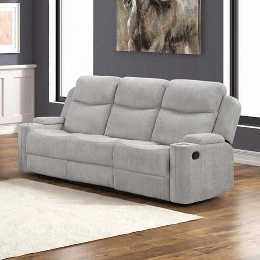 Gayla 2 Pc Beige Chenille Motion Sofa Collection