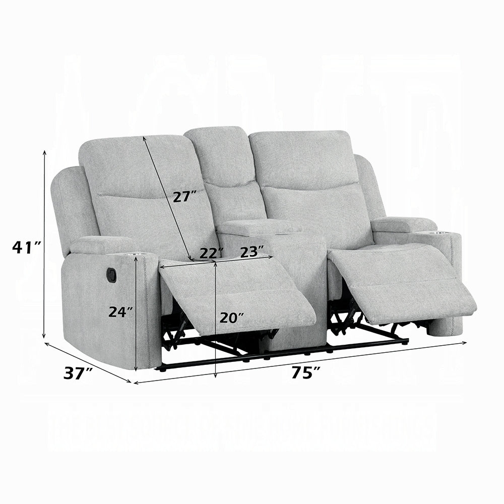 Gayla 2 Pc Beige Chenille Motion Sofa Collection