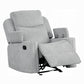 Gayla Beige Chenille Glider Recliner