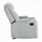 Gayla Beige Chenille Glider Recliner