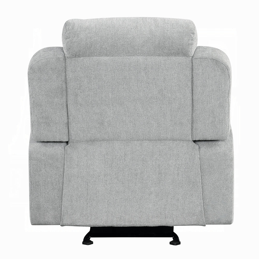 Gayla Beige Chenille Glider Recliner