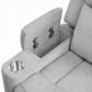 Gayla Beige Chenille Glider Recliner