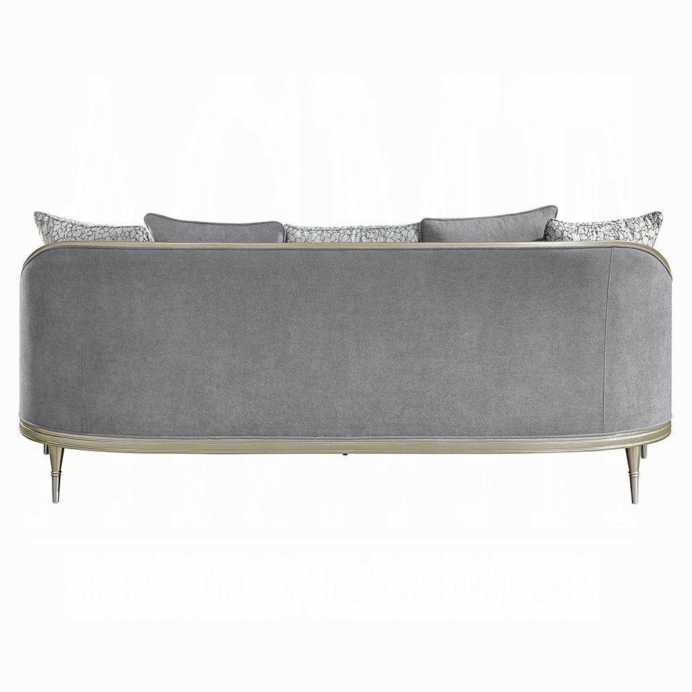 Fernando 2 Pc Gray Chenille Sofa Set