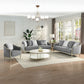 Fernando 2 Pc Gray Chenille Sofa Set