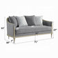 Fernando 2 Pc Gray Chenille Sofa Set