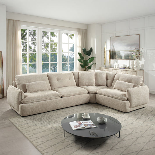Jonina LV04840 Beige Chenille Sectional