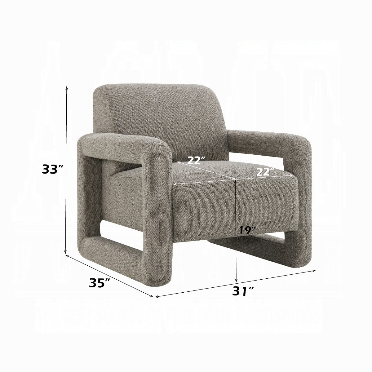 Glenda Gray Accent Chair LV05382