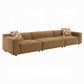 Zoey Chocolate Suede Modular Sectional