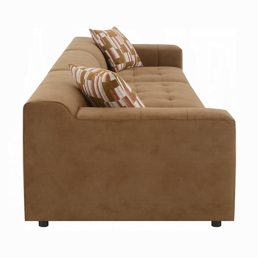 Zoey Chocolate Suede Modular Sectional