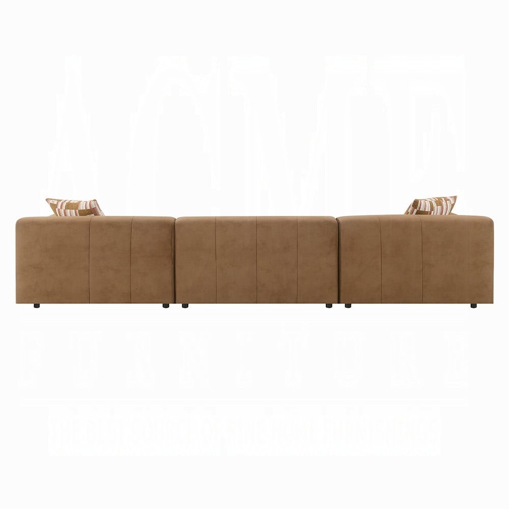 Zoey Chocolate Suede Modular Sectional