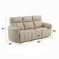 Elison Beige Microfiber 2 Pc Sofa Set